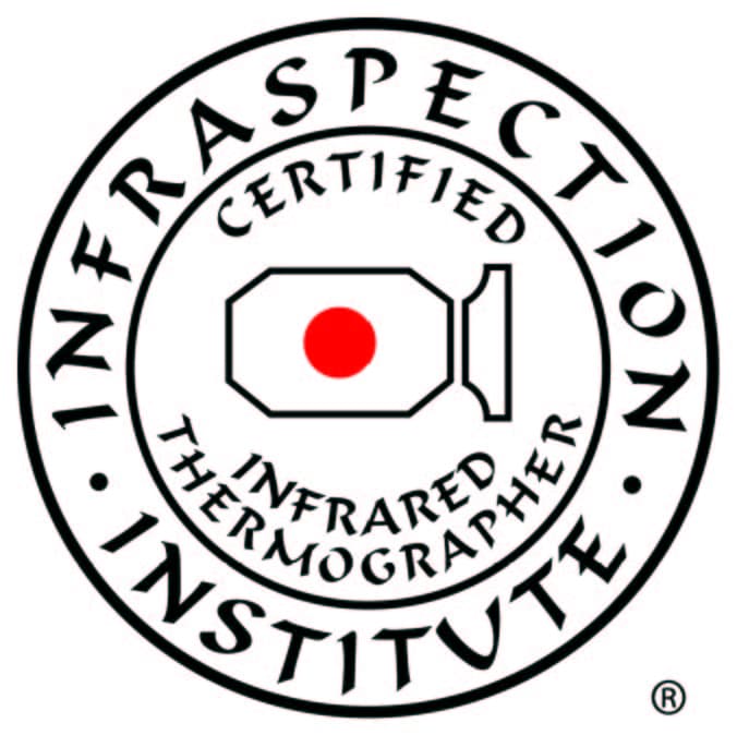Infraspection Institute logo for Certified Infrared Thermographer with a camera icon and red dot.